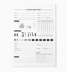 a4 physiotherapy exercise sheet printed — single sheet physiotherapy page