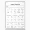 a4 picture quiz sheet printed — single page activity sheet