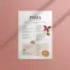 a4 pizza restaurant menu a4 printed — single sheet pizza page (1)
