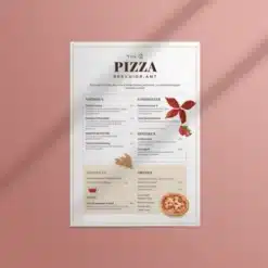 a4 pizza restaurant menu a4 printed — single sheet pizza page (1)