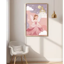 a4 princess fairy wall art printed — princess wall art poster single sheet