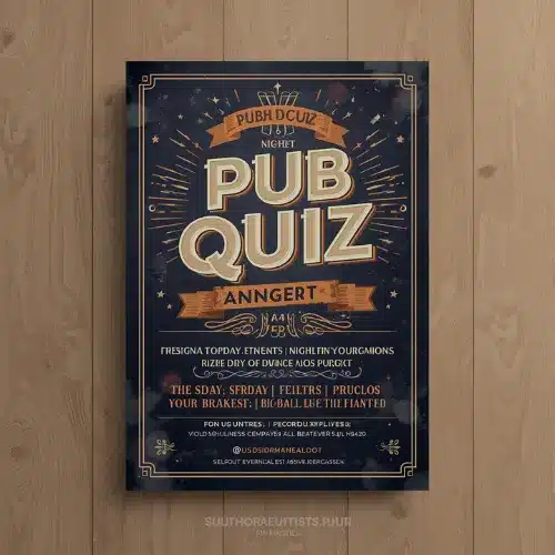 a4 pub quiz night flyer printed — single sheet business flyer leaflet