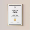 a4 pupil of the week certificate printed — single sheet pupil print