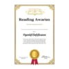 a4 reading award certificate printed — single sheet reading print