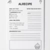 a4 recipe writing sheet printed — single page activity sheet