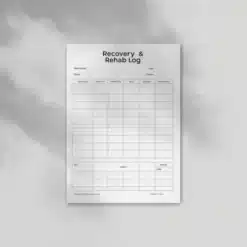 a4 recovery and rehab log printed — single sheet recovery page (1)