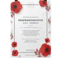 a4 remembrance day print a4 printed — single sheet remembrance print