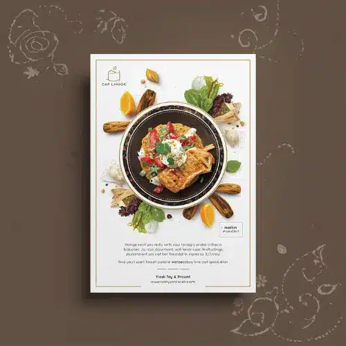 a4 restaurant opening flyer printed — single sheet business flyer leaflet