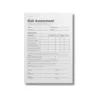 a4 risk assessment sheet printed — single sheet risk print