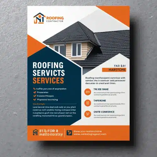 a4 roofing contractor flyer printed — single sheet business flyer leaflet