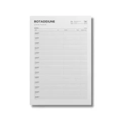a4 rota schedule sheet printed — single sheet rota print