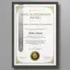 a4 sales achievement award printed — single sheet sales print