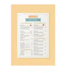 a4 school canteen menu a4 printed — single sheet school page