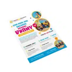 a4 school fair flyer printed — single sheet business flyer leaflet