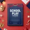 a4 school play programme printed — single sheet school print