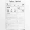 a4 science experiment sheet printed — single page activity sheet