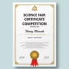 a4 science fair certificate printed — single sheet science print