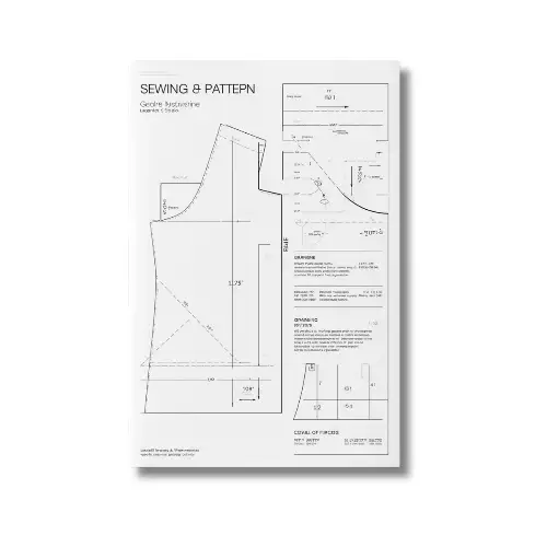 a4 sewing pattern template printed — single sheet sewing print