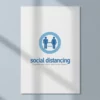 a4 social distancing sign printed — single sheet social print