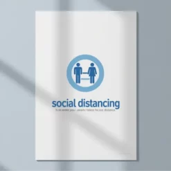 a4 social distancing sign printed — single sheet social print