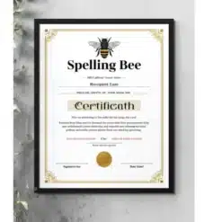 a4 spelling bee certificate printed — single sheet spelling print (1)