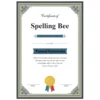 a4 spelling bee certificate printed — single sheet spelling print