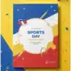 a4 sports day programme printed — single sheet sports print