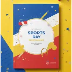 a4 sports day programme printed — single sheet sports print