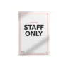 a4 staff only sign a4 printed — single sheet staff print