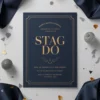 a4 stag do invitation printed — single sheet stag print