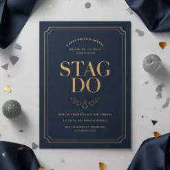 a4 stag do invitation printed — single sheet stag print