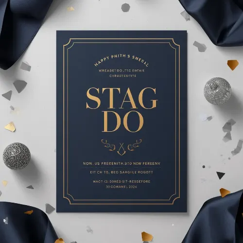 a4 stag do invitation printed — single sheet stag print