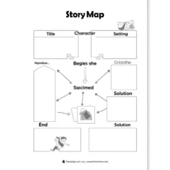 a4 story map sheet printed — single page activity sheet