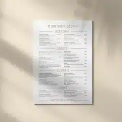a4 sushi bar menu a4 printed — single sheet sushi page (1)