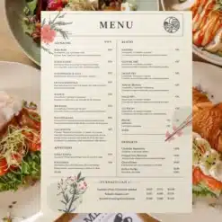 a4 sushi bar menu a4 printed — single sheet sushi page