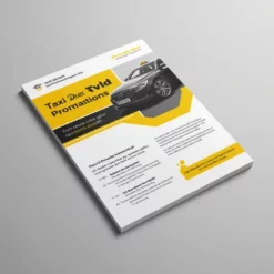 a4 taxi private hire flyer printed — single sheet business flyer leaflet