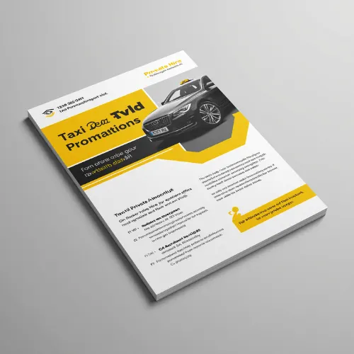 a4 taxi private hire flyer printed — single sheet business flyer leaflet