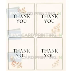 a4 thank you card sheet printed — 4 up greeting card single page print
