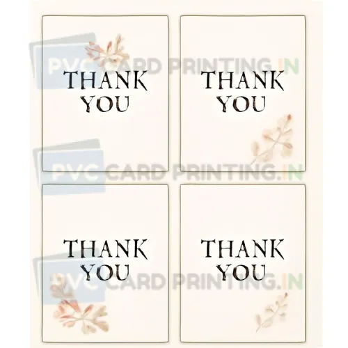 a4 thank you card sheet printed — 4 up greeting card single page print