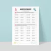 a4 times tables practice sheet printed — single sheet times practice