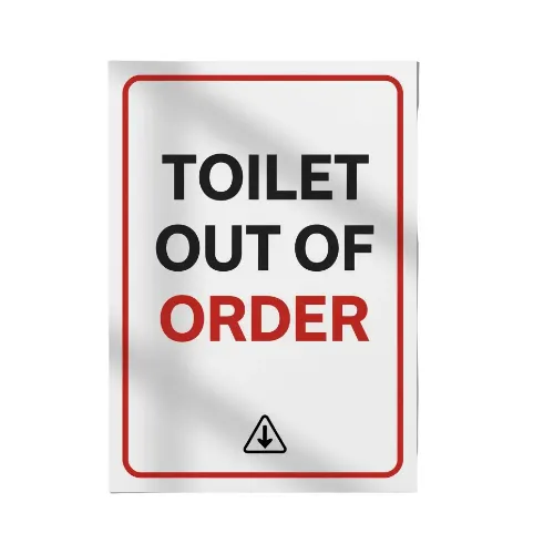 a4 toilet out of order sign printed — single sheet toilet print (1)
