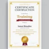 a4 training completion certificate printed — single sheet training print