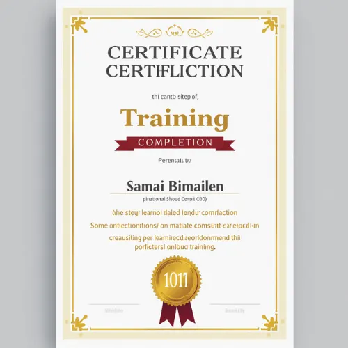 a4 training completion certificate printed — single sheet training print