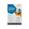 a4 tutoring services flyer printed — single sheet business flyer leaflet