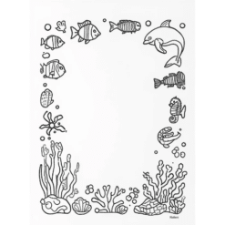 a4 under the sea colouring printed — single page activity sheet