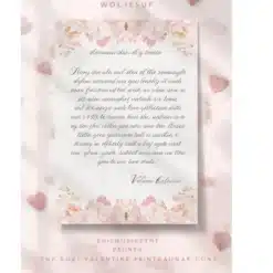 a4 valentine day love letter printed — single sheet valentine print