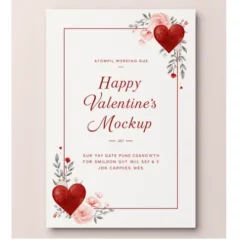 a4 valentine printable gift printed — single sheet valentine print