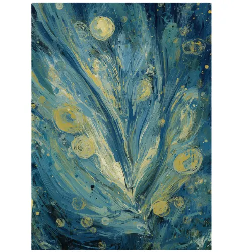 a4 van gogh style art print printed — van wall art poster single sheet