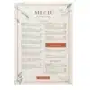 a4 vegan restaurant menu a4 printed — single sheet vegan page