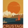 a4 vintage retro travel poster printed — vintage wall art poster single sheet